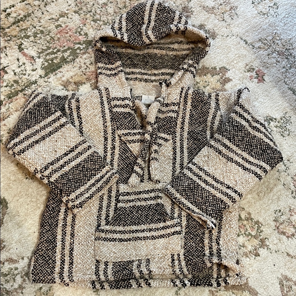 Striped Hooded Baja Sweater